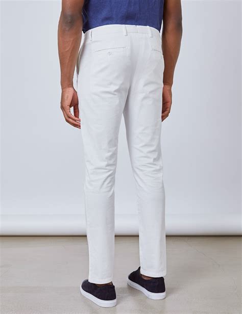 white chinos trousers men.